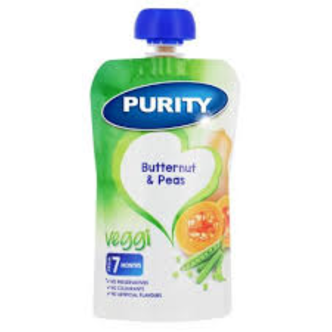 PURITY POUCHES BUTTERNUT & PEAS 110ML